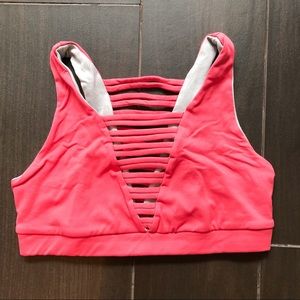 Peloton | Hot red coral sports bra